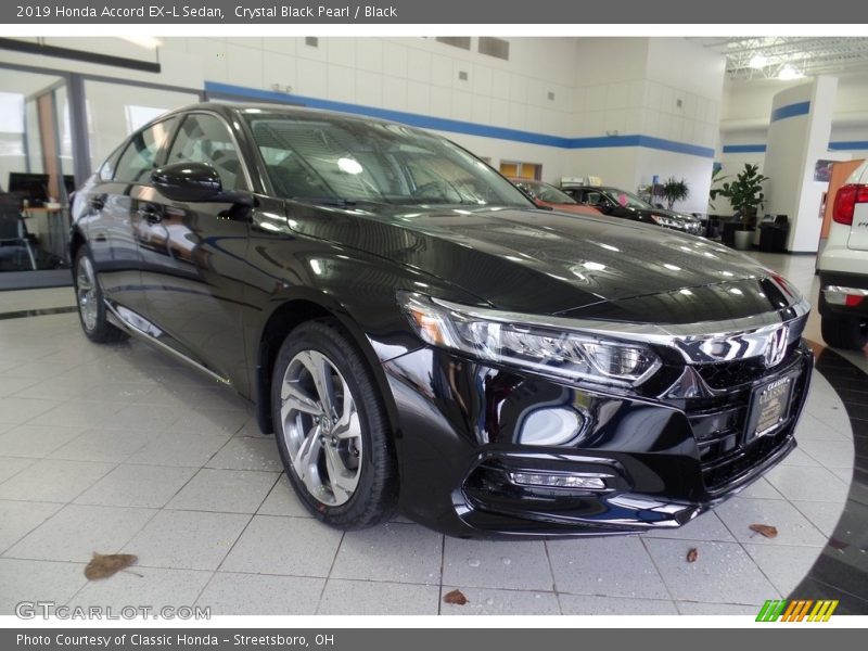 Crystal Black Pearl / Black 2019 Honda Accord EX-L Sedan