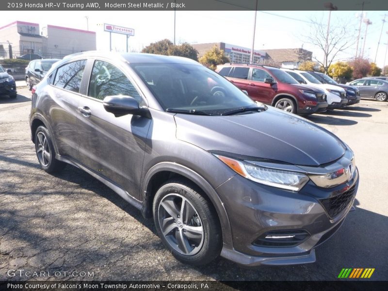 Modern Steel Metallic / Black 2019 Honda HR-V Touring AWD