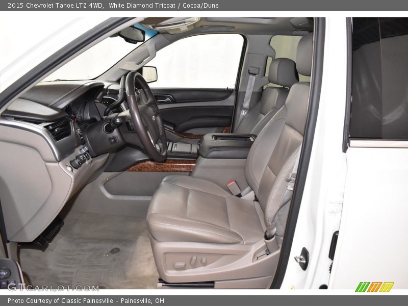 White Diamond Tricoat / Cocoa/Dune 2015 Chevrolet Tahoe LTZ 4WD