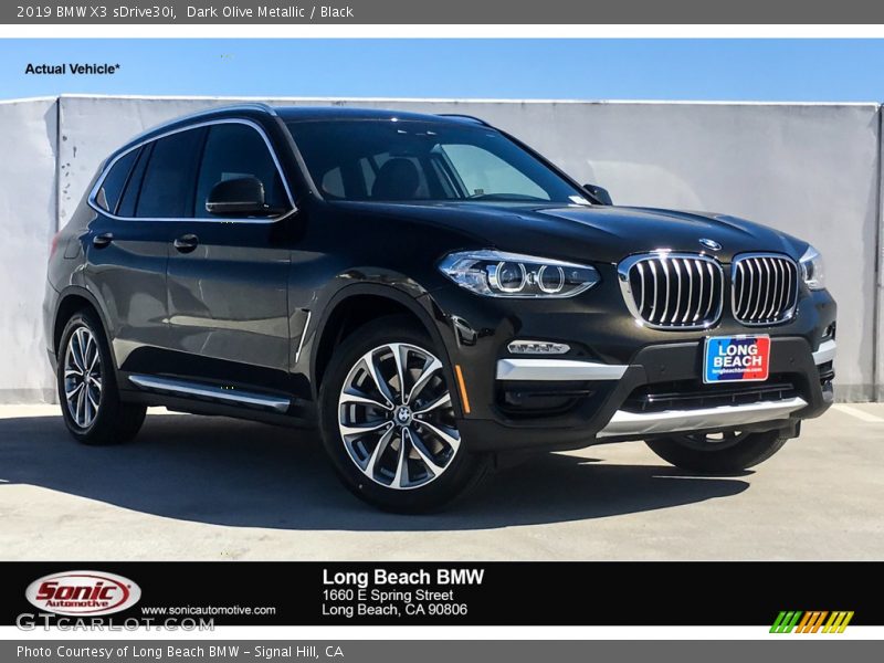 Dark Olive Metallic / Black 2019 BMW X3 sDrive30i