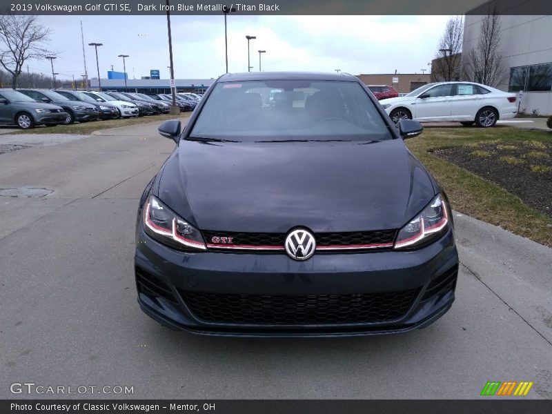 Dark Iron Blue Metallic / Titan Black 2019 Volkswagen Golf GTI SE