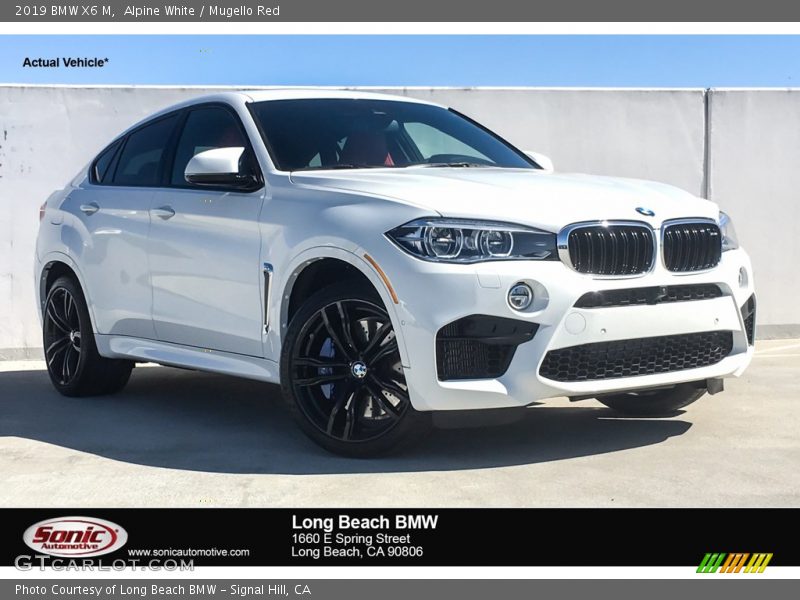 Alpine White / Mugello Red 2019 BMW X6 M