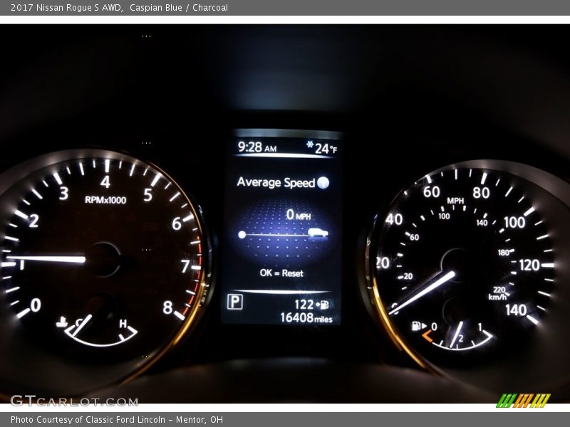 Caspian Blue / Charcoal 2017 Nissan Rogue S AWD