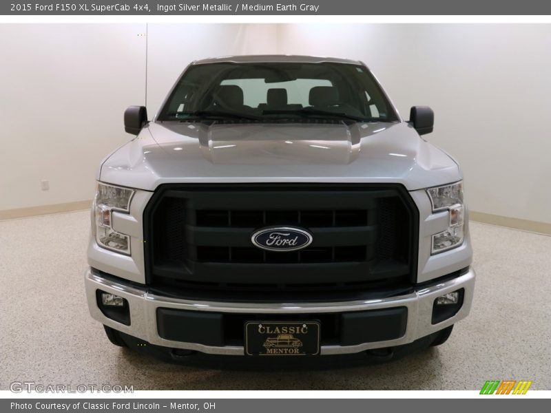 Ingot Silver Metallic / Medium Earth Gray 2015 Ford F150 XL SuperCab 4x4