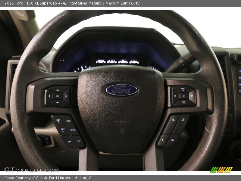 Ingot Silver Metallic / Medium Earth Gray 2015 Ford F150 XL SuperCab 4x4