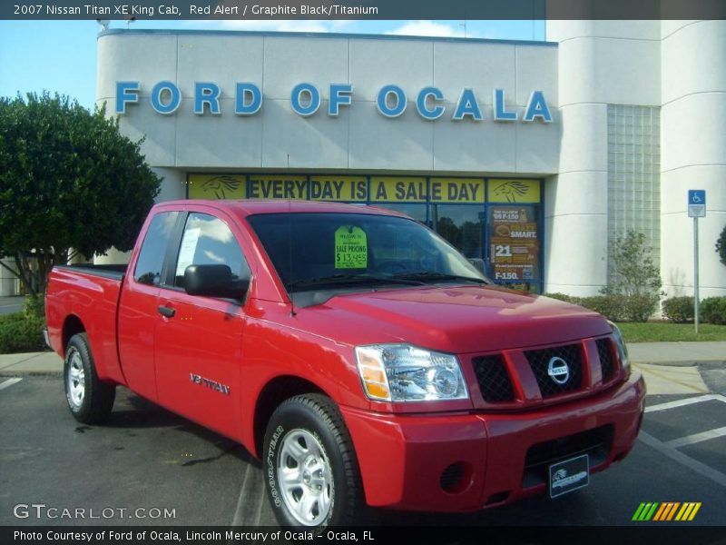 Red Alert / Graphite Black/Titanium 2007 Nissan Titan XE King Cab