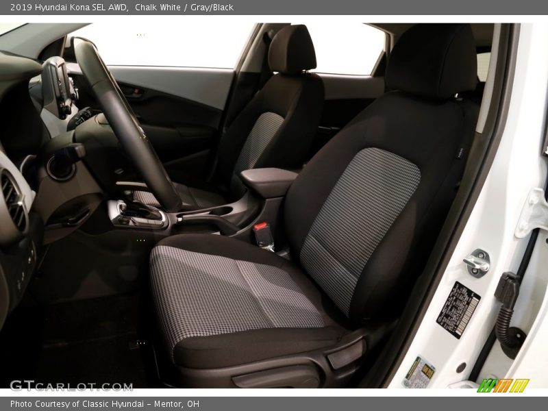 Chalk White / Gray/Black 2019 Hyundai Kona SEL AWD