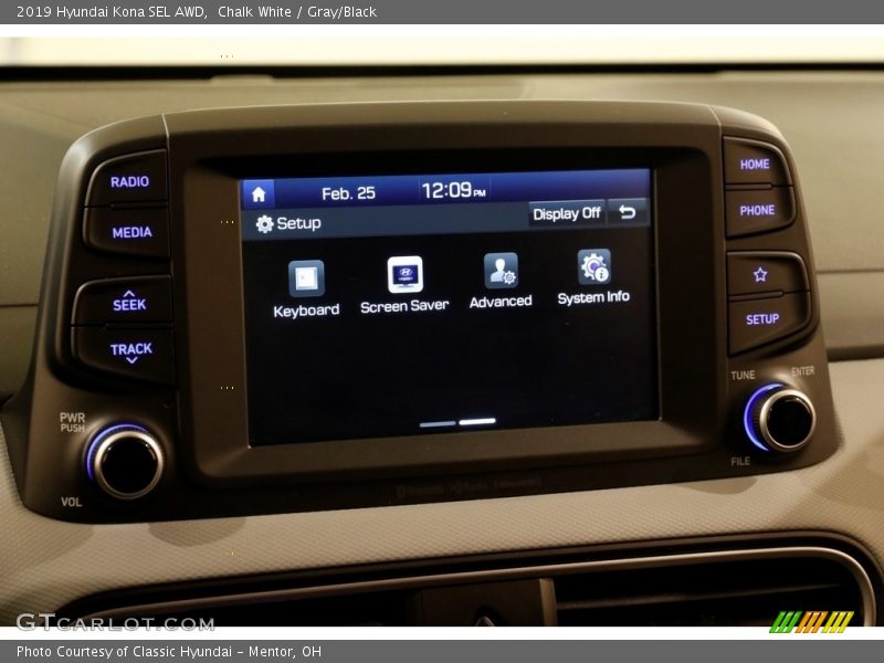 Chalk White / Gray/Black 2019 Hyundai Kona SEL AWD