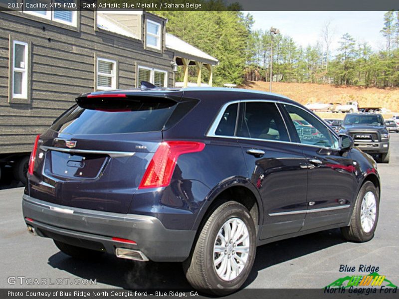 Dark Adriatic Blue Metallic / Sahara Beige 2017 Cadillac XT5 FWD