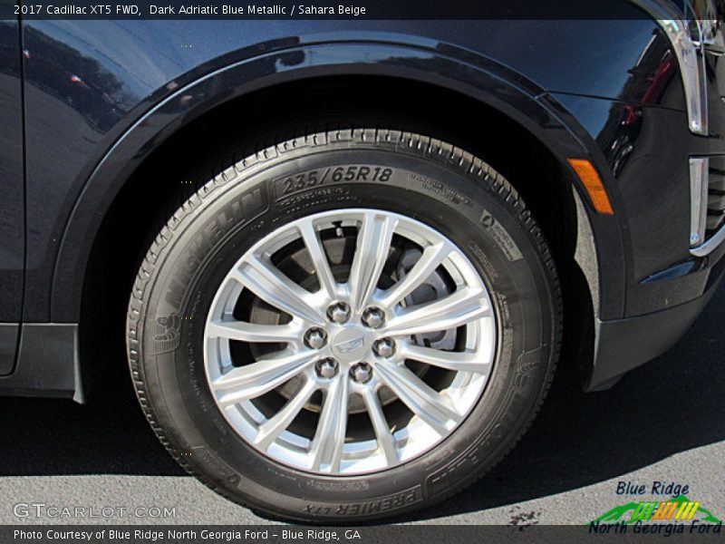 Dark Adriatic Blue Metallic / Sahara Beige 2017 Cadillac XT5 FWD