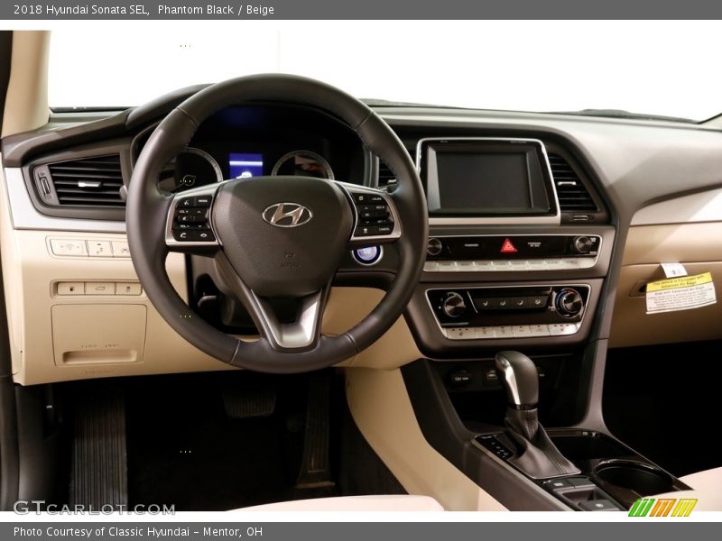 Phantom Black / Beige 2018 Hyundai Sonata SEL