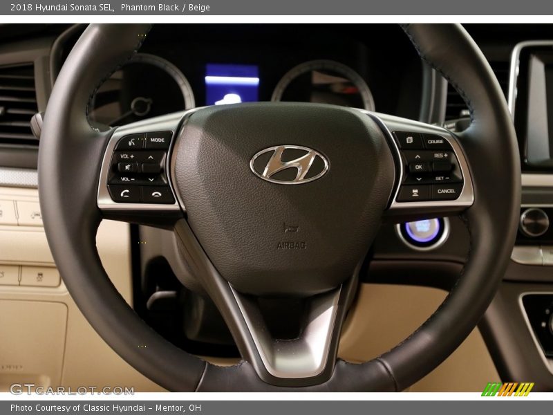 Phantom Black / Beige 2018 Hyundai Sonata SEL