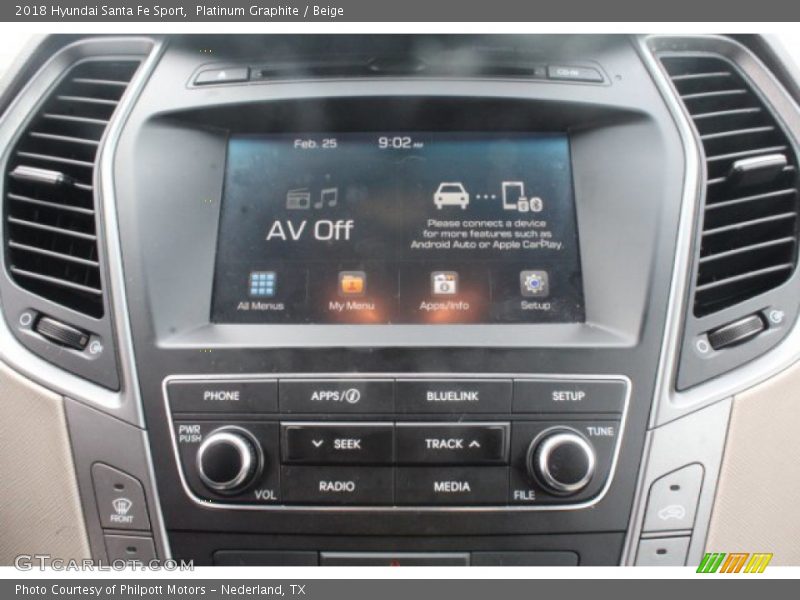 Platinum Graphite / Beige 2018 Hyundai Santa Fe Sport