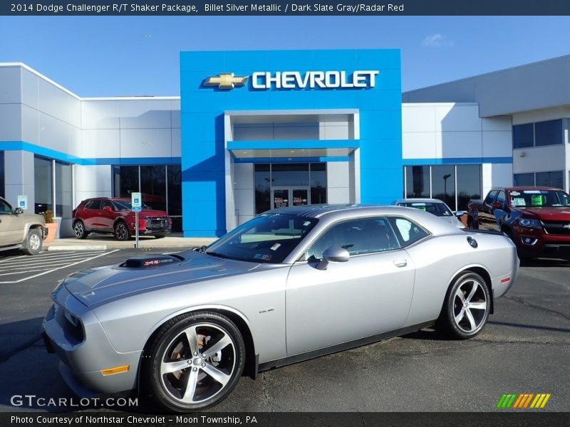 Billet Silver Metallic / Dark Slate Gray/Radar Red 2014 Dodge Challenger R/T Shaker Package