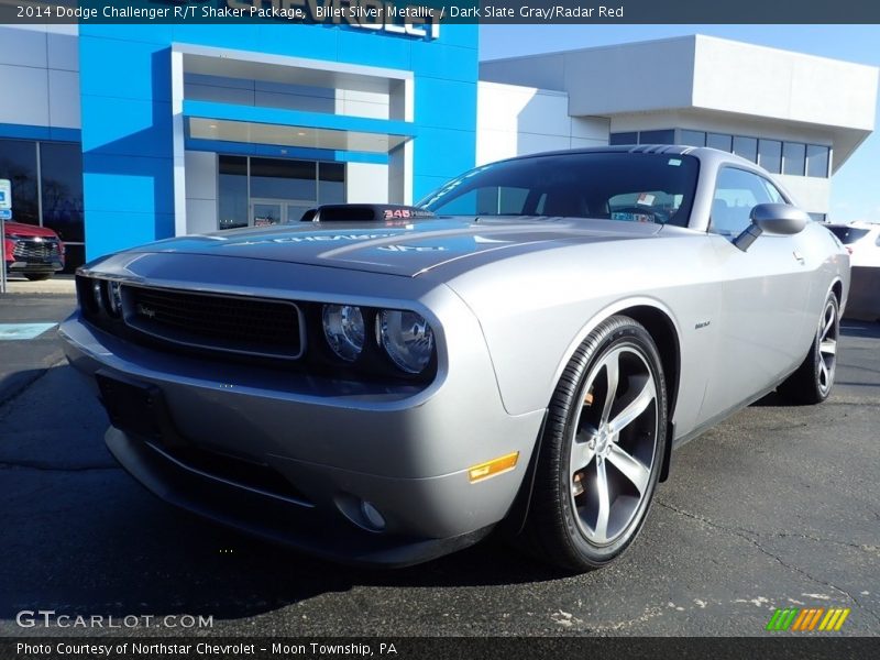 Billet Silver Metallic / Dark Slate Gray/Radar Red 2014 Dodge Challenger R/T Shaker Package