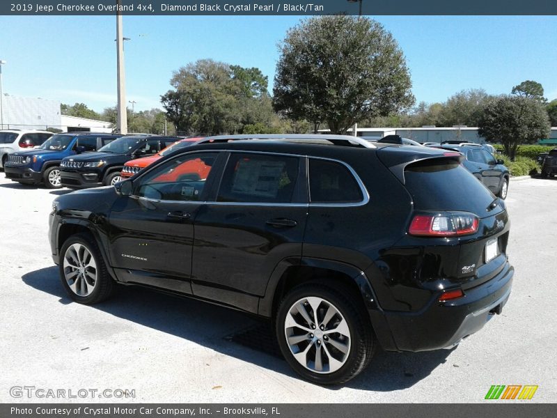 Diamond Black Crystal Pearl / Black/Tan 2019 Jeep Cherokee Overland 4x4
