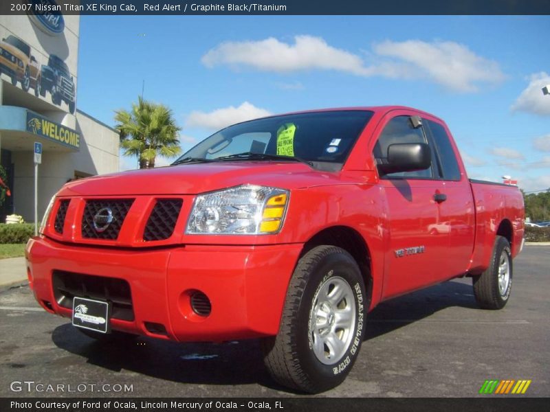 Red Alert / Graphite Black/Titanium 2007 Nissan Titan XE King Cab