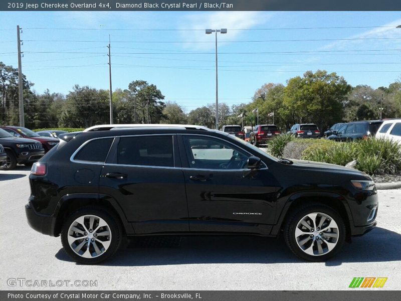 Diamond Black Crystal Pearl / Black/Tan 2019 Jeep Cherokee Overland 4x4