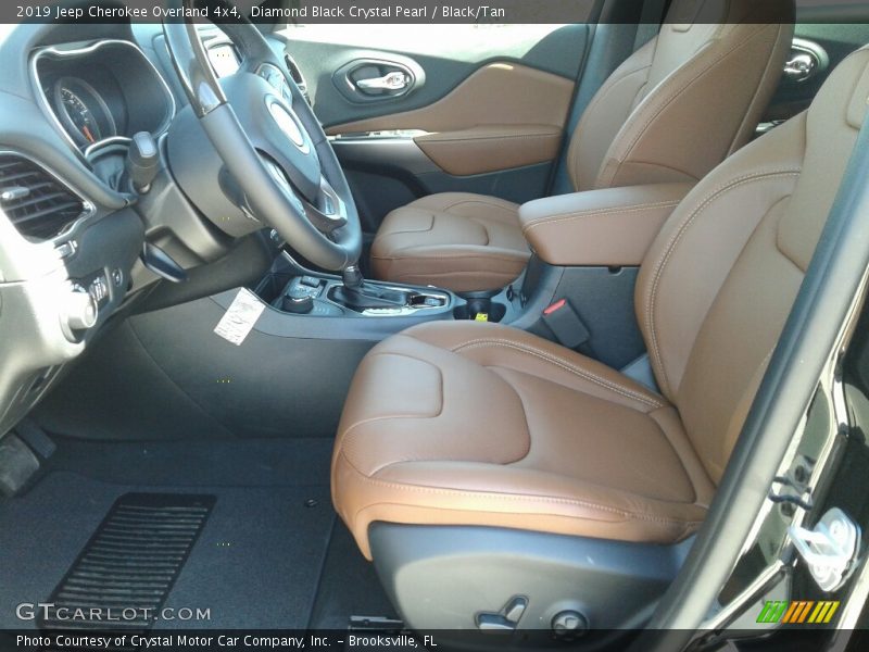 Diamond Black Crystal Pearl / Black/Tan 2019 Jeep Cherokee Overland 4x4