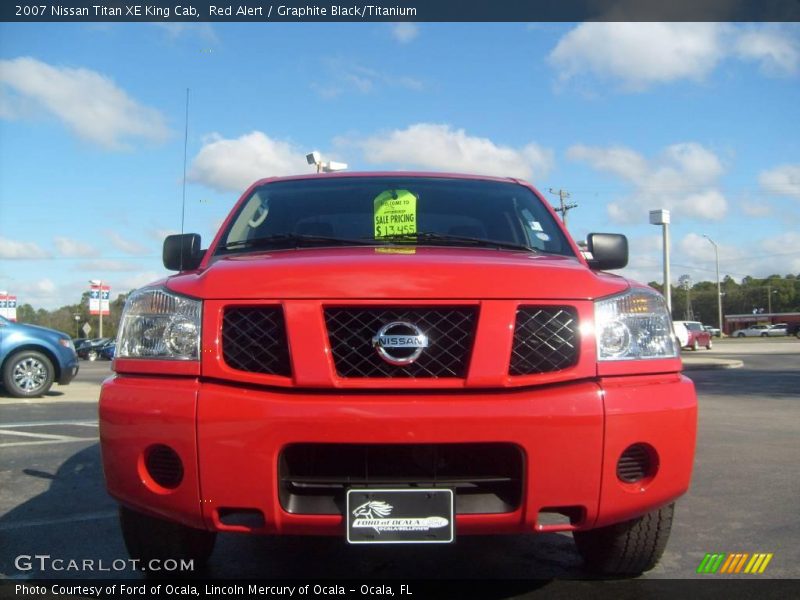 Red Alert / Graphite Black/Titanium 2007 Nissan Titan XE King Cab