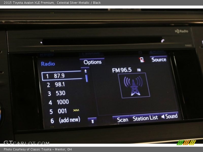 Celestial Silver Metallic / Black 2015 Toyota Avalon XLE Premium