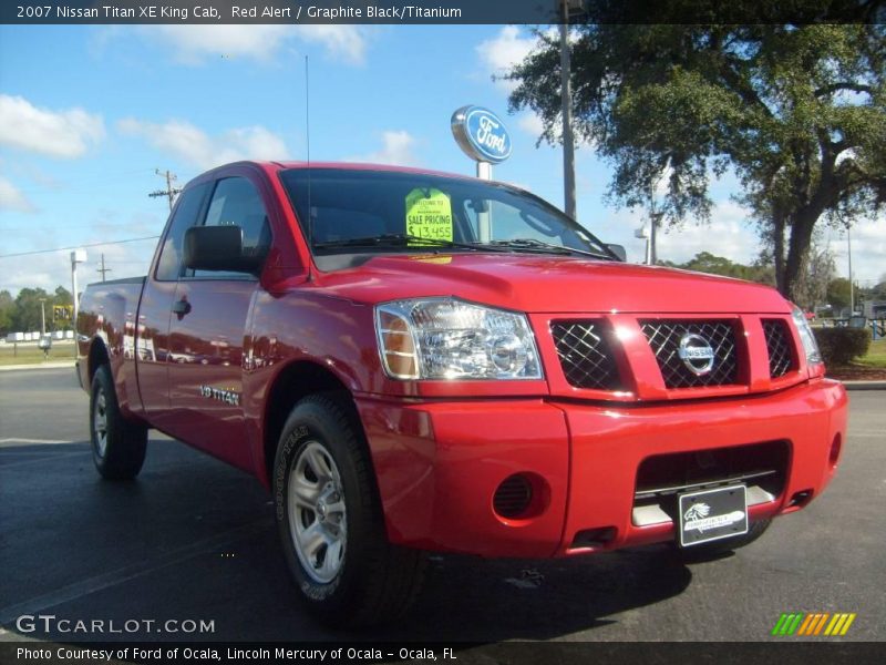 Red Alert / Graphite Black/Titanium 2007 Nissan Titan XE King Cab