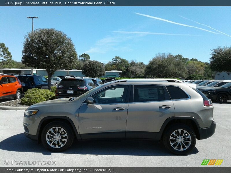 Light Brownstone Pearl / Black 2019 Jeep Cherokee Latitude Plus