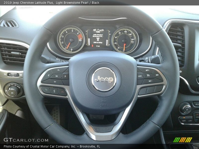 Light Brownstone Pearl / Black 2019 Jeep Cherokee Latitude Plus