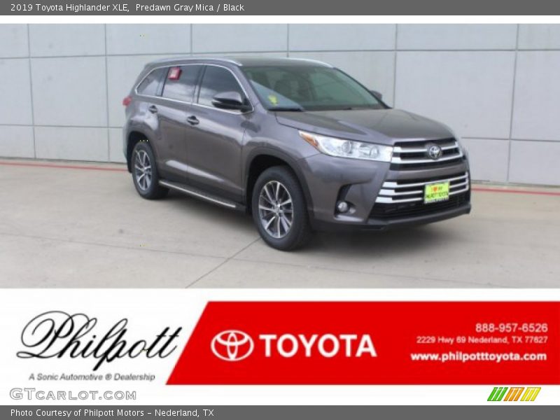 Predawn Gray Mica / Black 2019 Toyota Highlander XLE