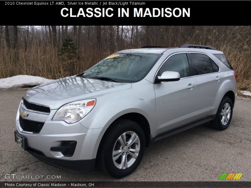 Silver Ice Metallic / Jet Black/Light Titanium 2010 Chevrolet Equinox LT AWD