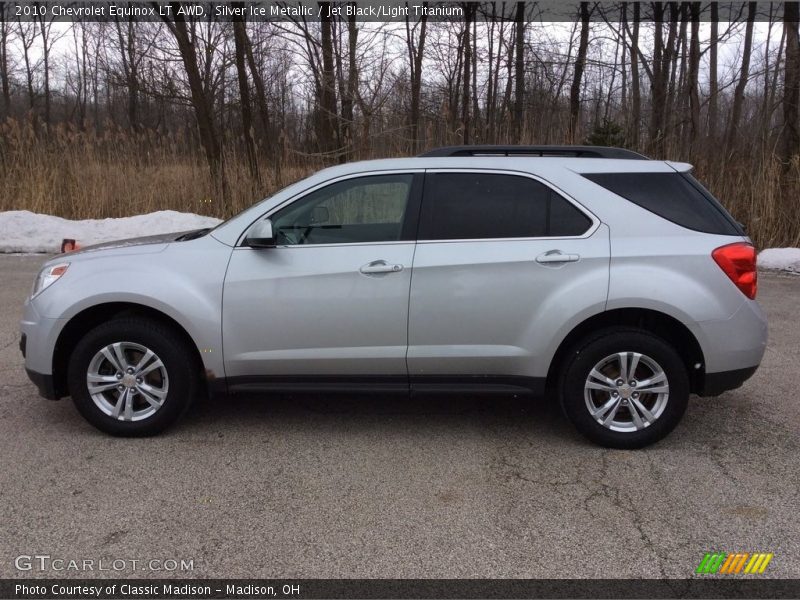 Silver Ice Metallic / Jet Black/Light Titanium 2010 Chevrolet Equinox LT AWD