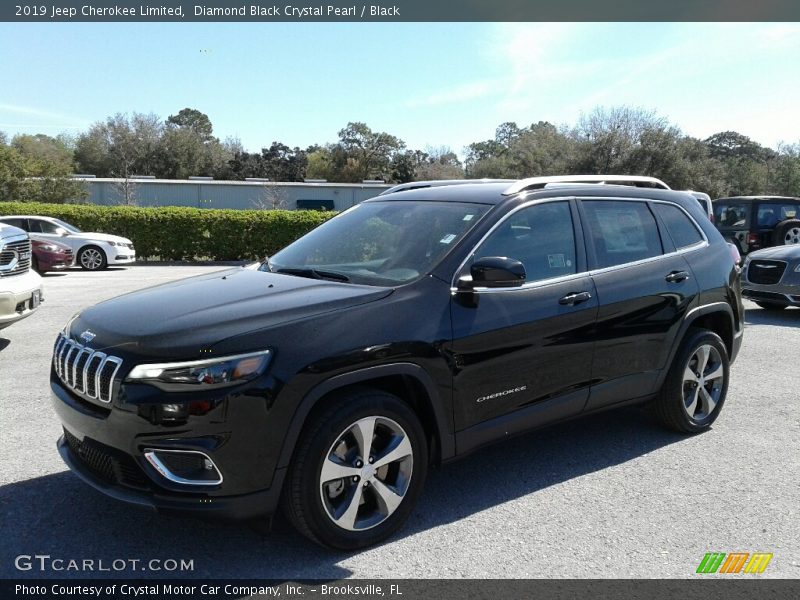 Diamond Black Crystal Pearl / Black 2019 Jeep Cherokee Limited