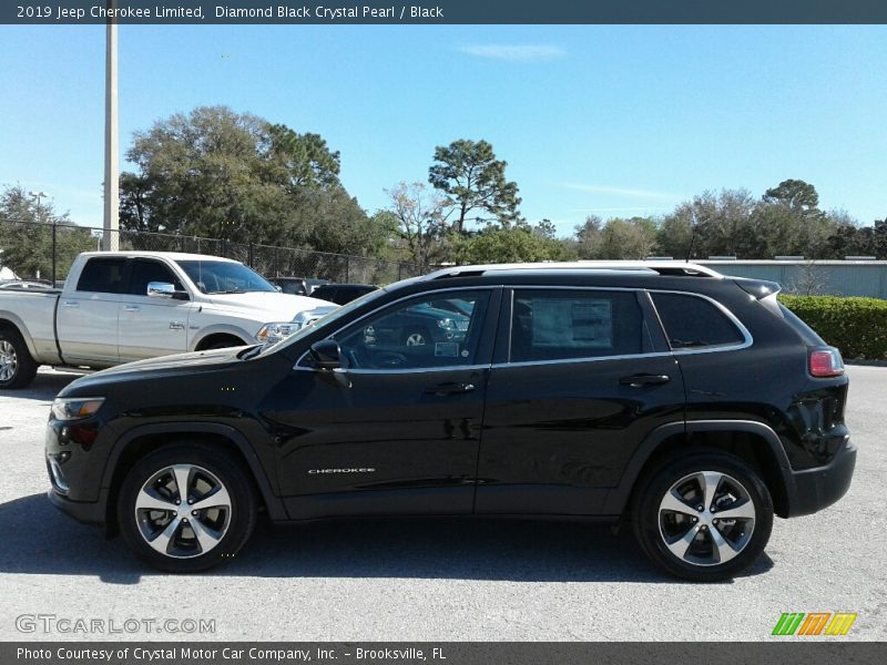 Diamond Black Crystal Pearl / Black 2019 Jeep Cherokee Limited