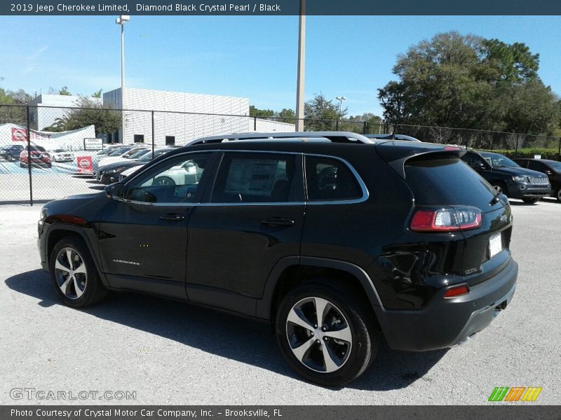 Diamond Black Crystal Pearl / Black 2019 Jeep Cherokee Limited