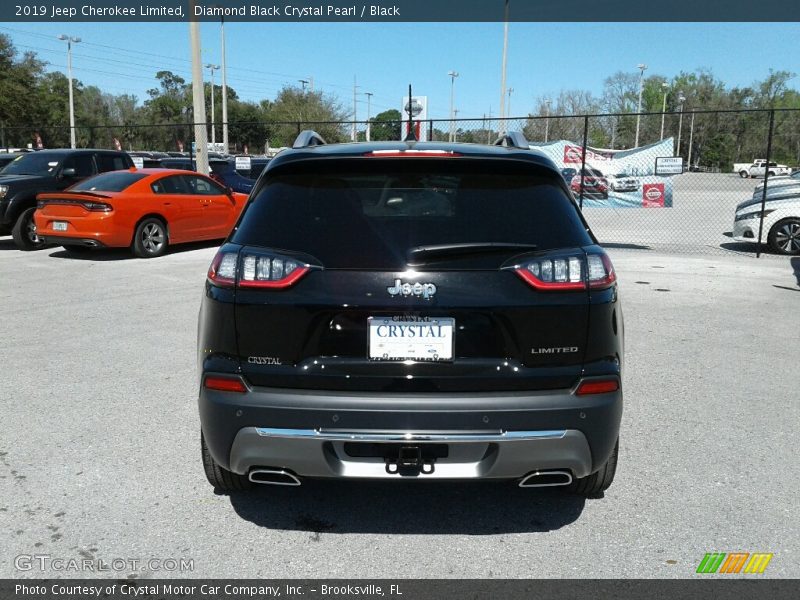 Diamond Black Crystal Pearl / Black 2019 Jeep Cherokee Limited