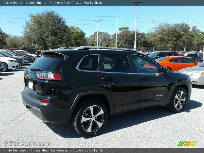 Diamond Black Crystal Pearl / Black 2019 Jeep Cherokee Limited