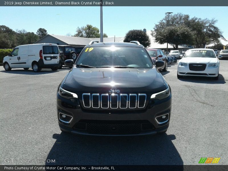 Diamond Black Crystal Pearl / Black 2019 Jeep Cherokee Limited