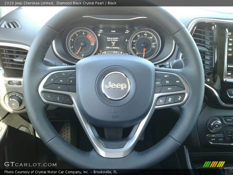 Diamond Black Crystal Pearl / Black 2019 Jeep Cherokee Limited
