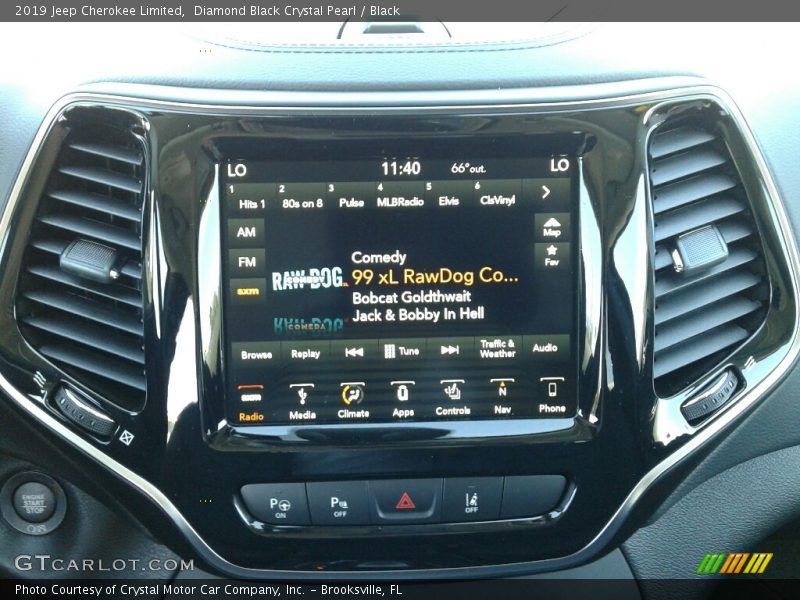 Diamond Black Crystal Pearl / Black 2019 Jeep Cherokee Limited