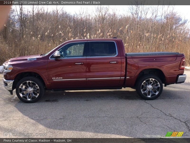 Delmonico Red Pearl / Black 2019 Ram 1500 Limited Crew Cab 4x4