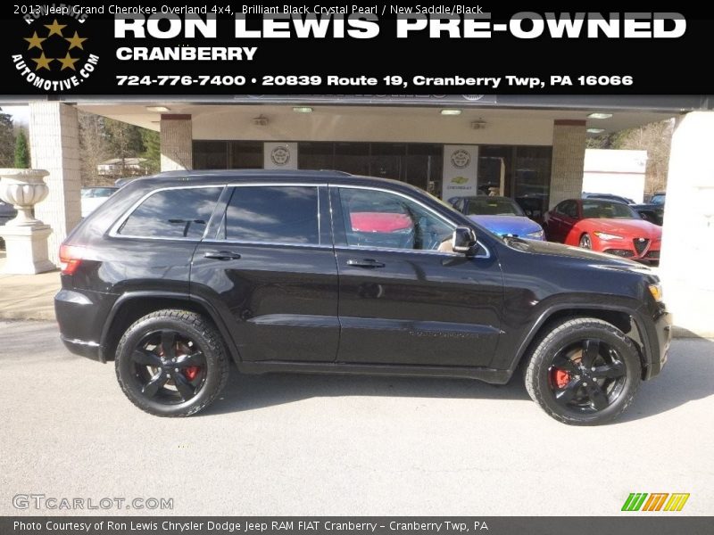Brilliant Black Crystal Pearl / New Saddle/Black 2013 Jeep Grand Cherokee Overland 4x4