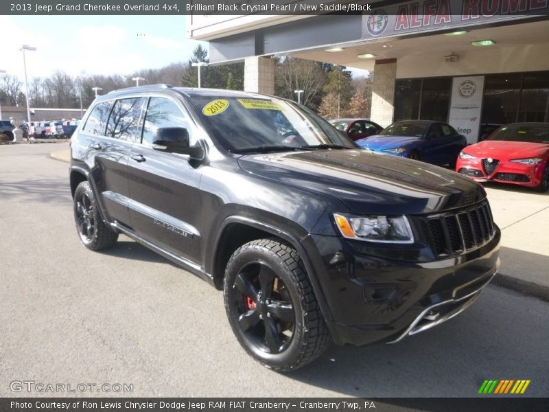 Brilliant Black Crystal Pearl / New Saddle/Black 2013 Jeep Grand Cherokee Overland 4x4