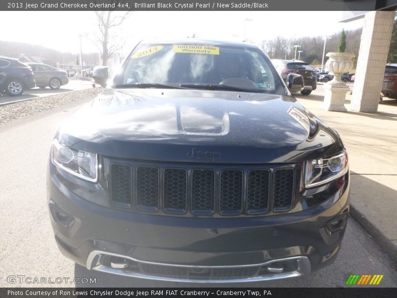 Brilliant Black Crystal Pearl / New Saddle/Black 2013 Jeep Grand Cherokee Overland 4x4
