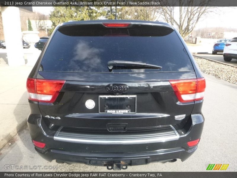 Brilliant Black Crystal Pearl / New Saddle/Black 2013 Jeep Grand Cherokee Overland 4x4