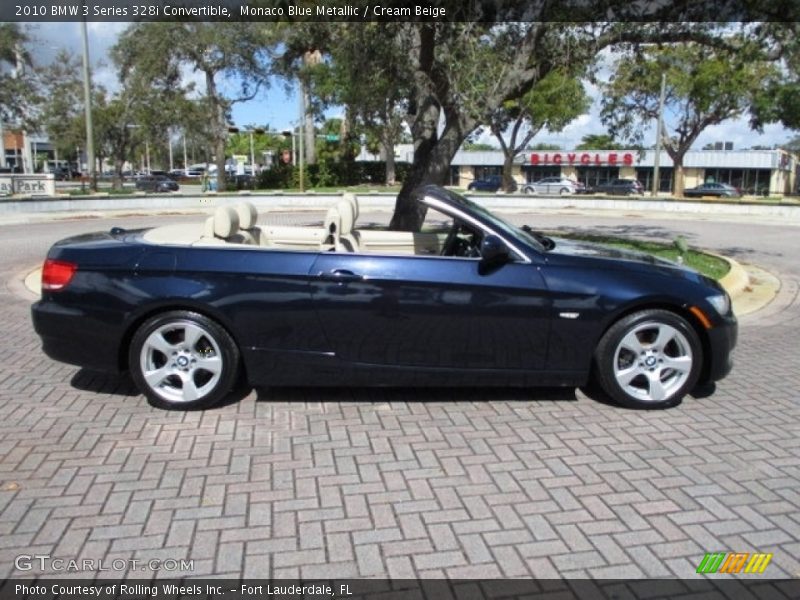 Monaco Blue Metallic / Cream Beige 2010 BMW 3 Series 328i Convertible