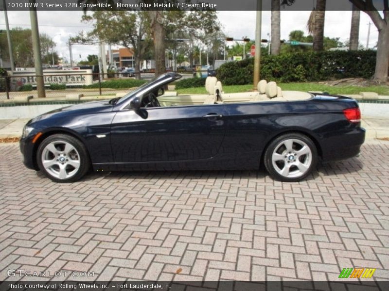 Monaco Blue Metallic / Cream Beige 2010 BMW 3 Series 328i Convertible