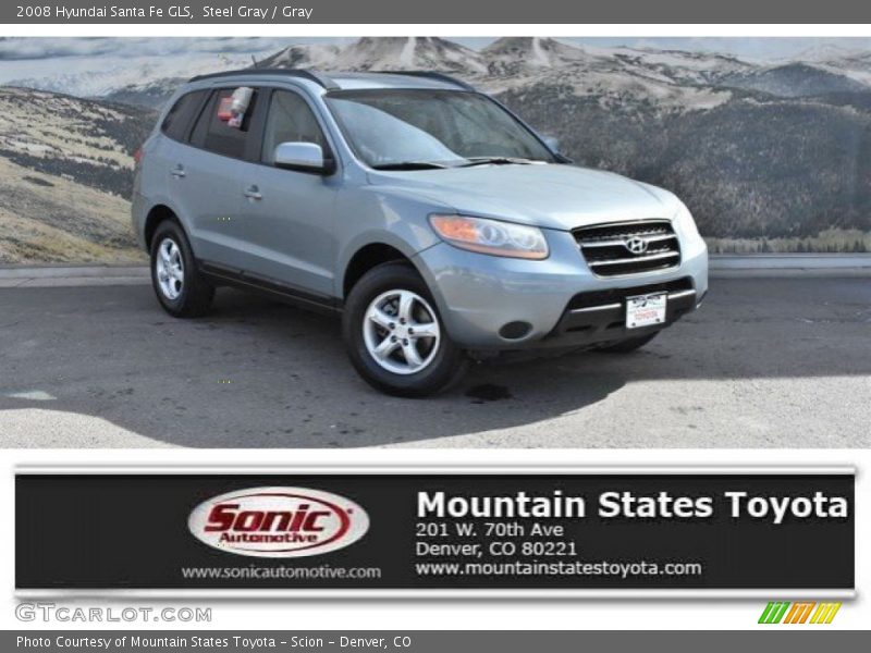 Steel Gray / Gray 2008 Hyundai Santa Fe GLS