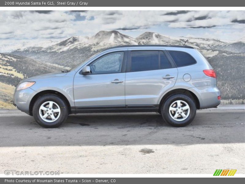 Steel Gray / Gray 2008 Hyundai Santa Fe GLS