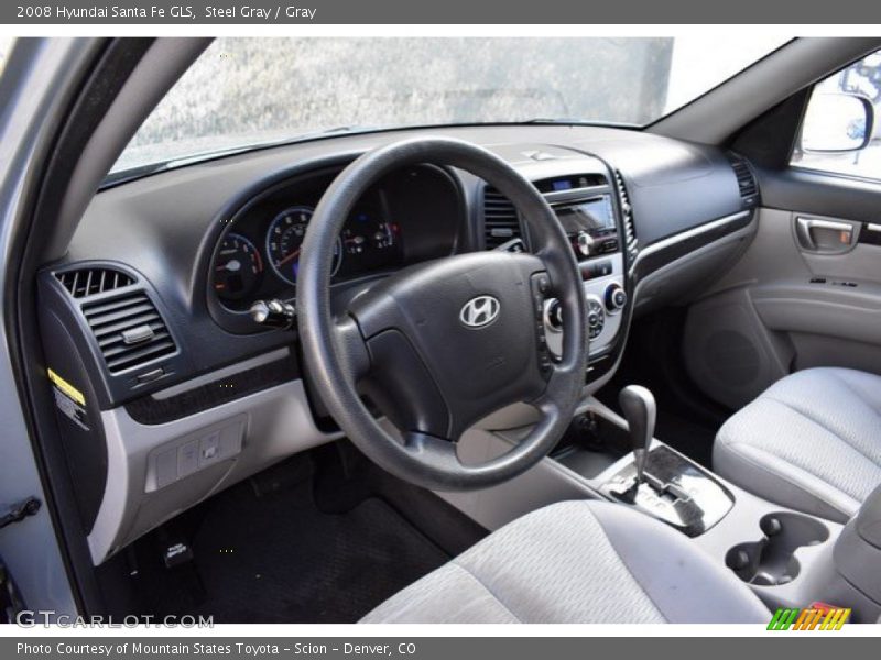 Steel Gray / Gray 2008 Hyundai Santa Fe GLS