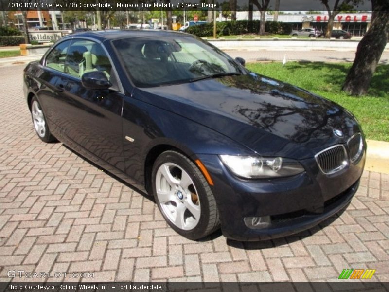 Monaco Blue Metallic / Cream Beige 2010 BMW 3 Series 328i Convertible